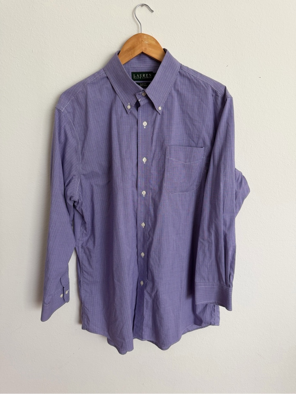 Lauren Ralph Lauren Men’s Purple Button-Down Dress Shirt